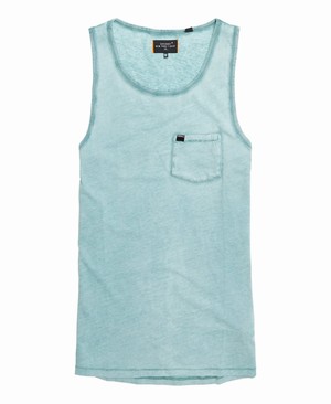 Superdry Curve Longline Férfi Mellény Világos Kék | ROLHB0961